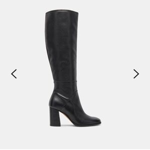 Dolce vita Fynn black knee high boots wide calf block heel new in box Size 8